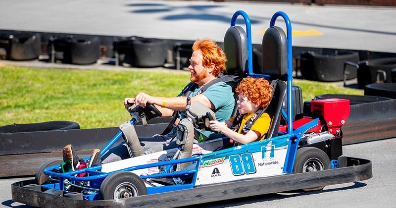 Father and son on Family 500 track